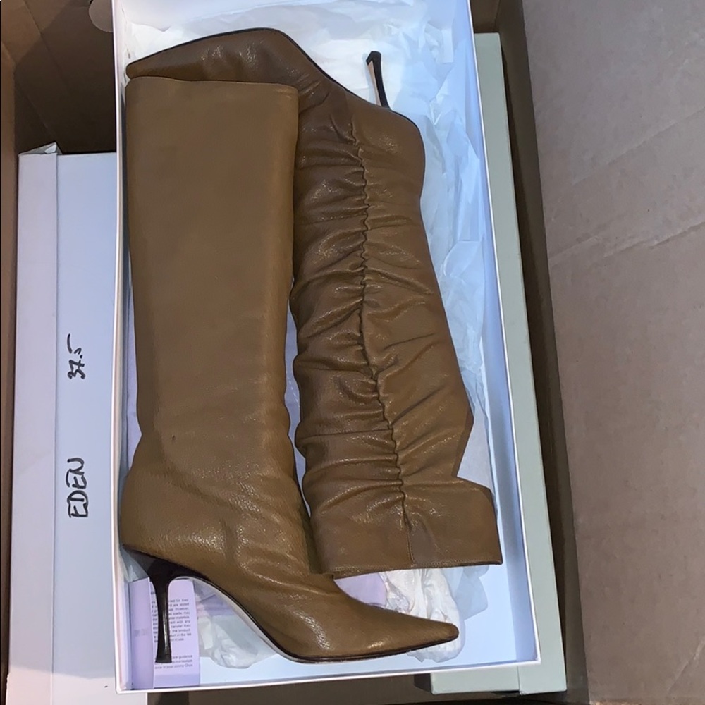 Jimmy Choo brown leather heeled boots